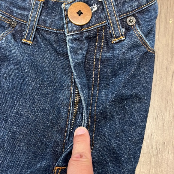 ACNE JEANS MENS DARK WASH MAX RAW STRAIGHT LEG JEANS 31/34 - Picture 14 of 16